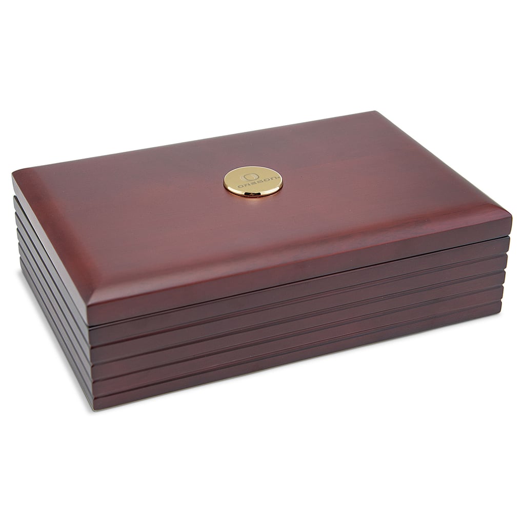 Oregon Ducks 9'' x 6'' Rosewood Desk Box