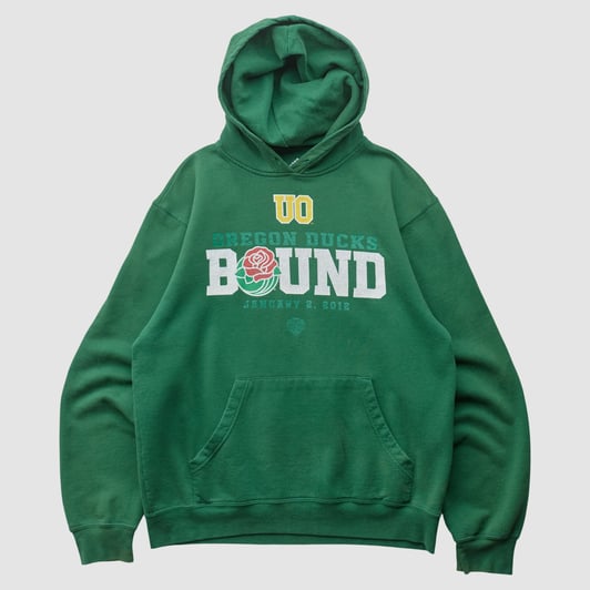 Oregon Ducks Adidas 2012 Hooded Pullover Sweatshirt - Green - S by Fanatics Real Vintage