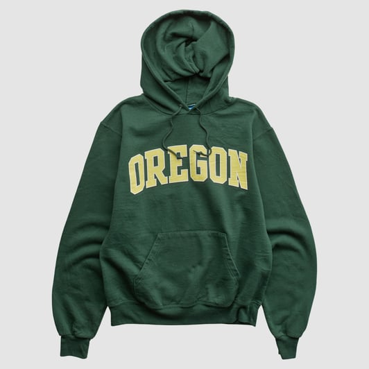 Oregon Ducks Champion 2010s Hooded Pullover Sweatshirt - Green - XS by Fanatics Real Vintage