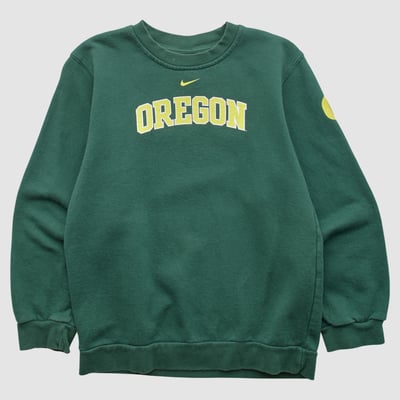 Oregon Ducks Nike 2000s Pullover Sweatshirt - Green - Yth L by Fanatics Real Vintage