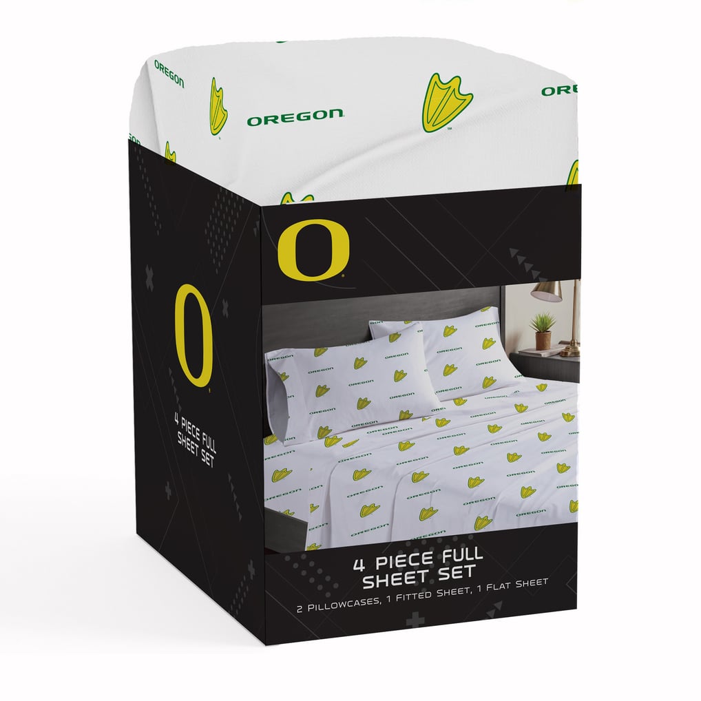 Oregon Ducks Pegasus Four-Piece Full Sheet Set