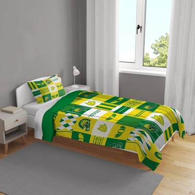 Oregon Ducks Pegasus Patchwork Plaid Two-Piece Twin/Twin XL Bed in a Bag Set