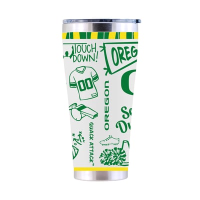 Oregon Ducks The Memory Company 30oz. Sketchpad Stainless Steel Tumbler
