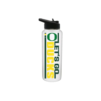 Oregon Ducks The Memory Company 34oz. Let's Go Stainless Steel Quencher Bottle