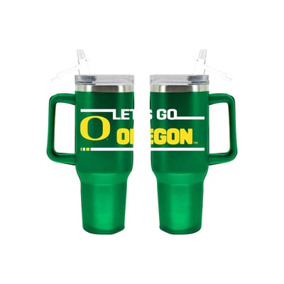 Oregon Ducks The Memory Company 40oz. Stainless Steel Team Color Tumbler with Flip Straw