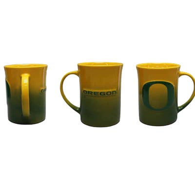 Oregon Ducks The Memory Company Two-Pack 15oz. Ceramic Ombre Mug Set