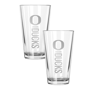 Oregon Ducks The Memory Company Two-Piece 16oz. Pinnacle Pint Glass Set