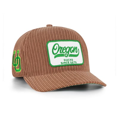 Oregon Ducks '47 Unisex Corduroy Patch Hitch Adjustable Hat - Brown