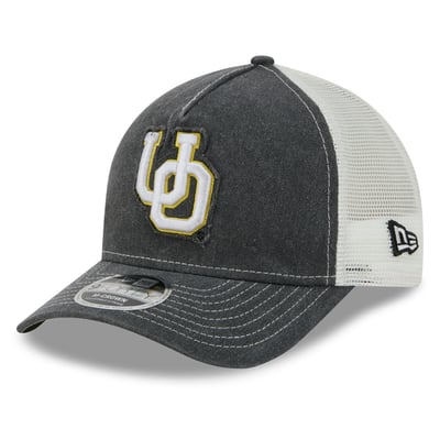 Oregon Ducks New Era Unisex Faded A-Frame 9FORTY Adjustable Trucker Hat - Green
