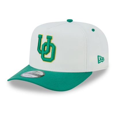 Oregon Ducks New Era Unisex 9FIFTY A-Frame Snapback Hat - White/Green