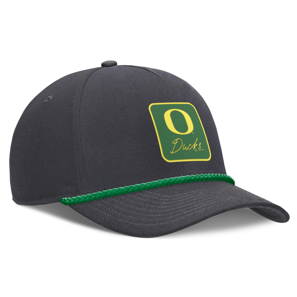 Oregon Ducks Nike Unisex Script Rope Rise Adjustable Hat - Anthracite