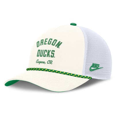 Oregon Ducks Nike Unisex Mascot Rope Trucker Adjustable Hat - White