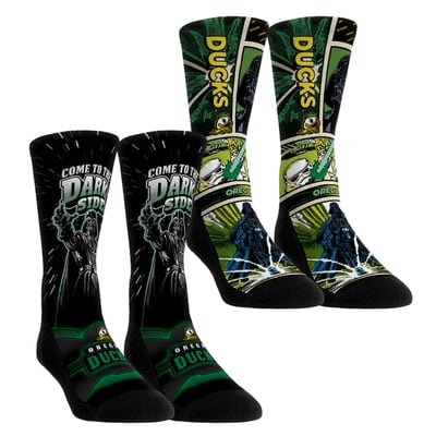  Oregon Ducks Rock Em Unisex Star Wars Empire Two-Pack Crew Socks Set - Green