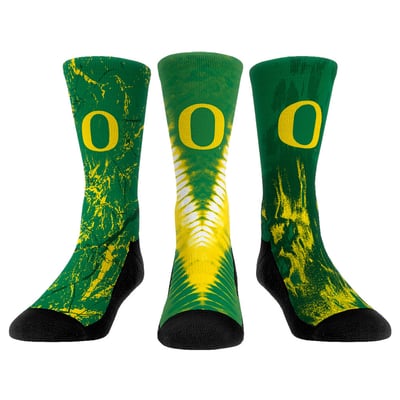  Oregon Ducks Rock Em Unisex Three-Pack Crew Socks Set - 