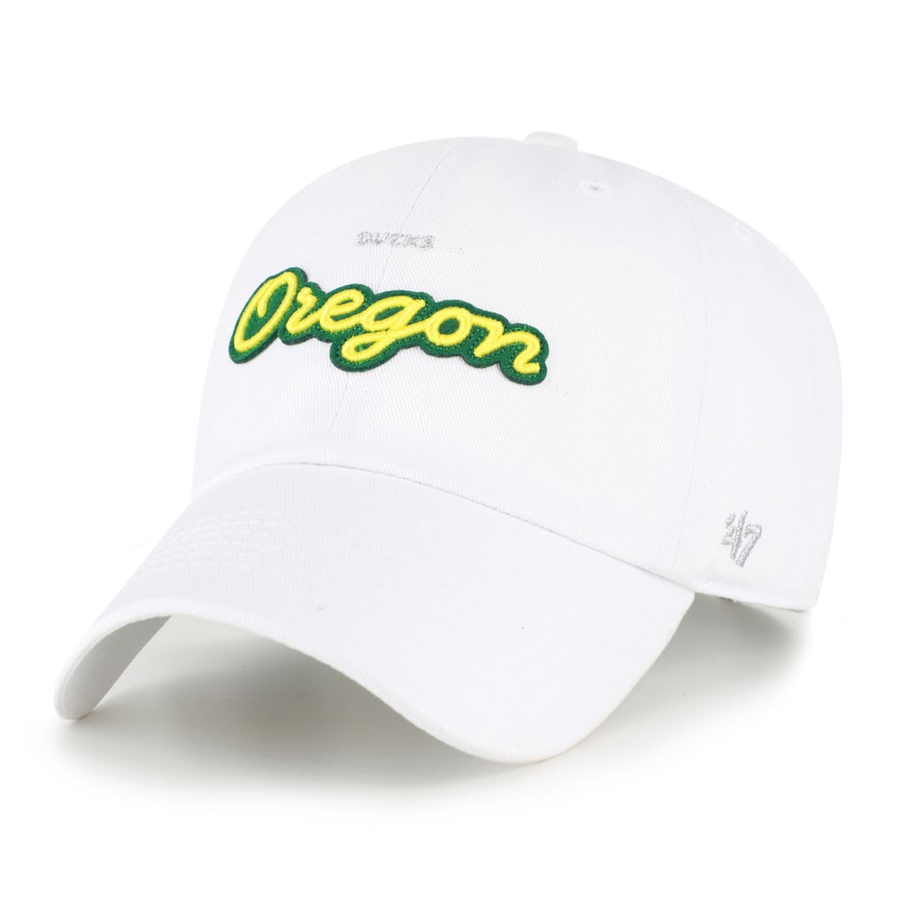 Oregon Ducks '47 Women's Trendy Script Clean Up Adjustable Hat - White