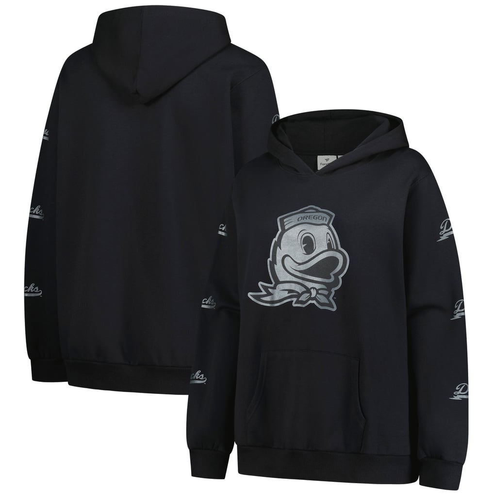 Oregon Ducks Fanatics Women's Plus Size Sleeve Hit Pullover Hoodie - Black
