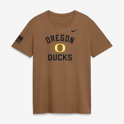 Oregon Ducks Nike Women's 2026 Military Appreciation Dri-FIT T-Shirt - Brown