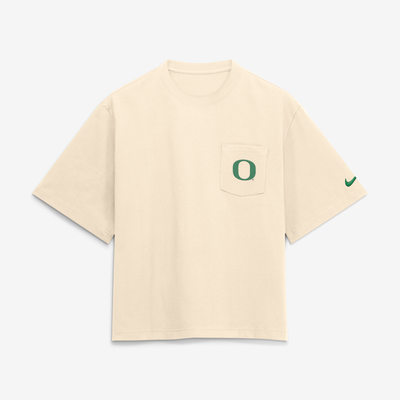  Oregon Ducks Nike Women's Pocket Boxy T-Shirt - Natural