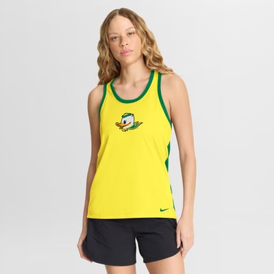  Oregon Ducks Nike Women's Reversible Racerback Tank Top - Yellow