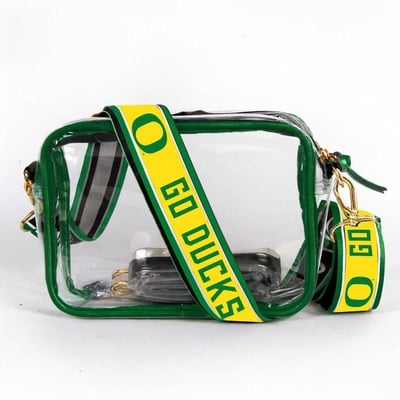 Oregon Ducks Women's Hailey Clear Purse with Logo Strap
