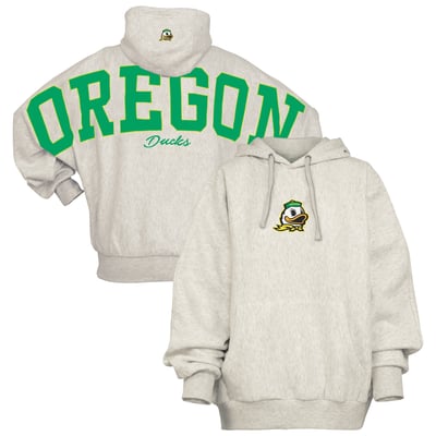 Oregon Ducks Pressbox Women's Belvedere Oversized Hoodie - Gray