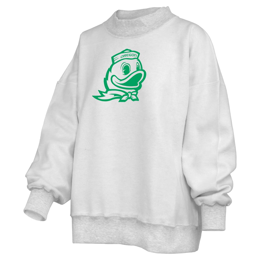  Oregon Ducks Pressbox Women's Reversible Sweatshirt - Heather Gray