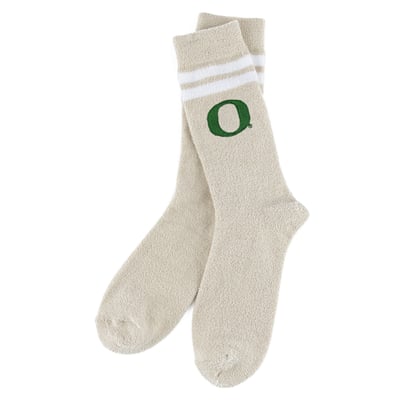 Oregon Ducks ZooZatz Women's Victory Plush Socks - Cream