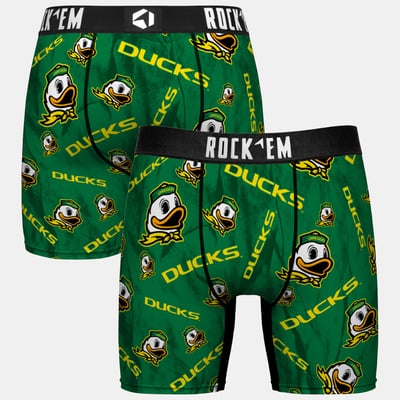  Oregon Ducks Rock Em Youth All Over Logo Boxer Briefs - Green