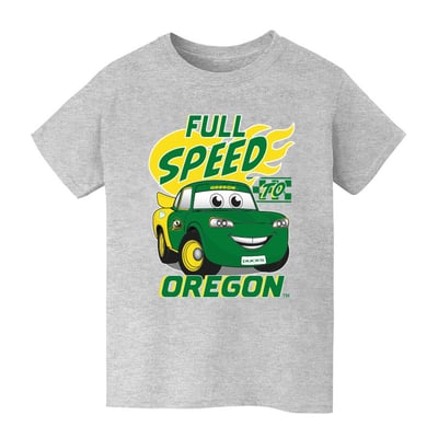  Oregon Ducks Vive La Fete Youth Full Speed T-Shirt - Gray