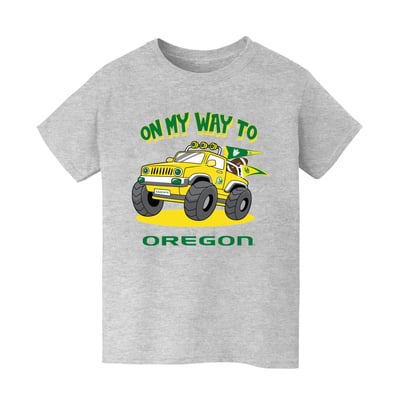 Oregon Ducks Vive La Fete Youth On My Way T-Shirt - Gray