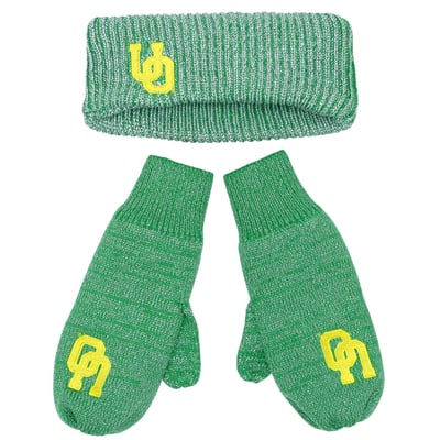 Oregon Ducks ZooZatz Lurex Headband & Mittens Bundle