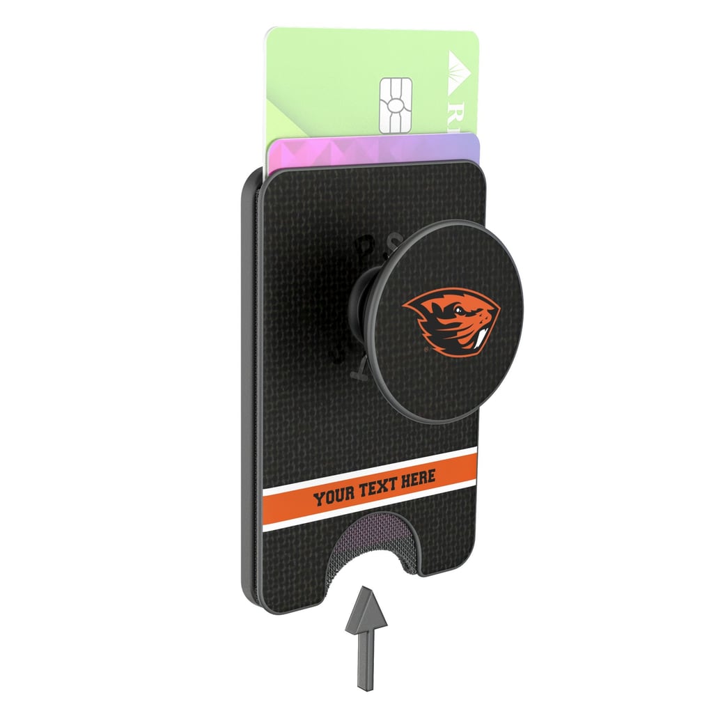 Oregon State Beavers Keyscaper Personalized Endzone Solid PopSockets Magnetic Wallet