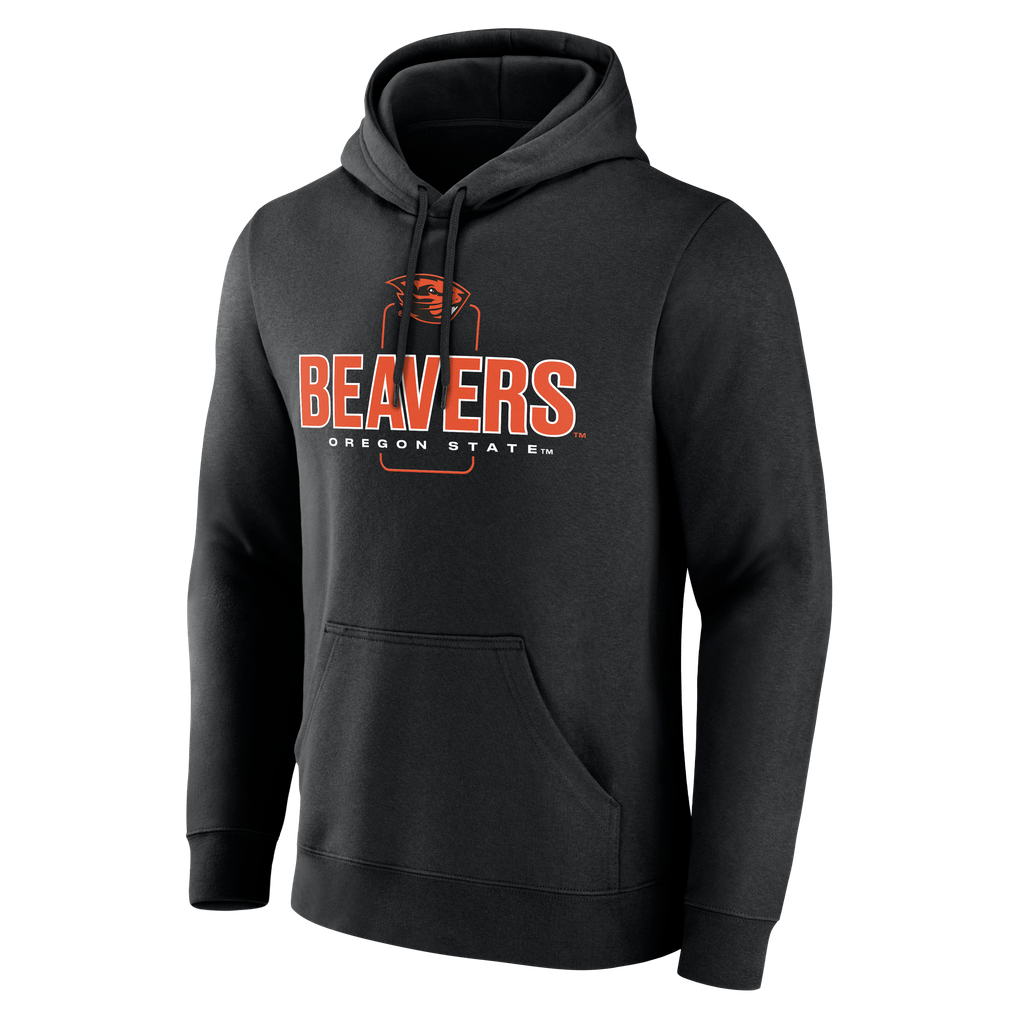 Oregon State Beavers Personalized Name & Number Midfielder Pullover Hoodie - Black