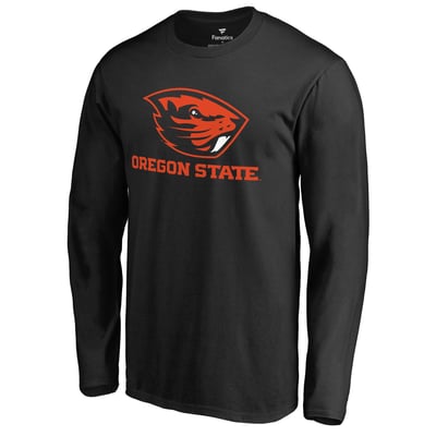Oregon State Beavers Team Lockup Long Sleeve T-Shirt - Black