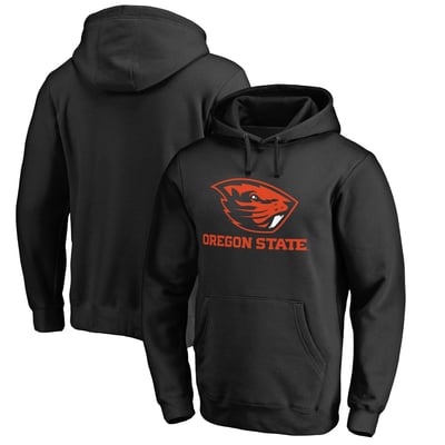 Oregon State Beavers Team Lockup Pullover Hoodie - Black