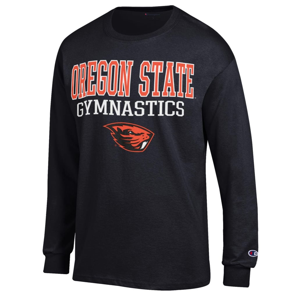  Oregon State Beavers Champion Gymnastics Stack Long Sleeve T-Shirt - Black