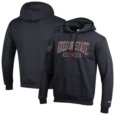 Oregon State Beavers Champion Operation Hat Trick Camo Script Powerblend Fleece Hoodie - Black