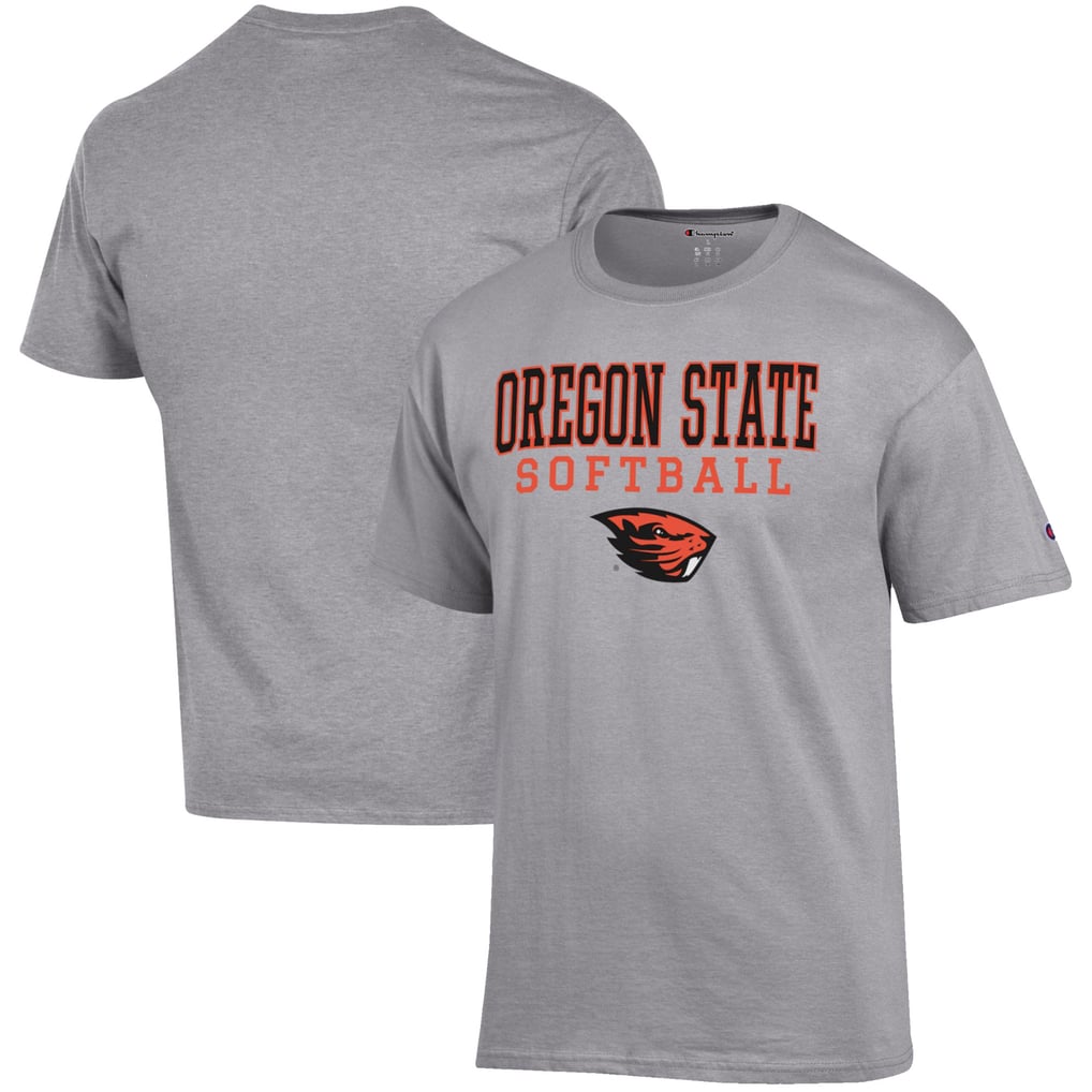 Oregon State Beavers Champion Softball Stack T-Shirt - Gray