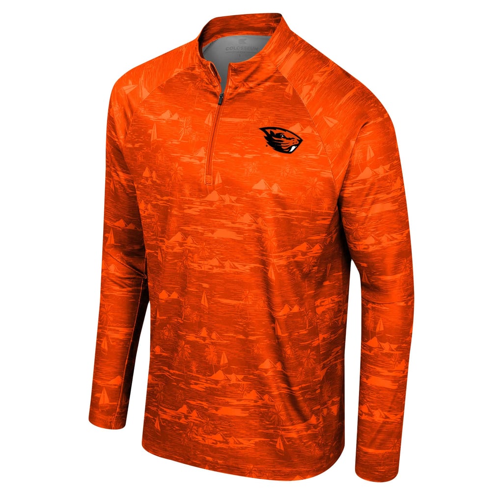 Oregon State Beavers Colosseum Carson Raglan Quarter-Zip Jacket - Orange