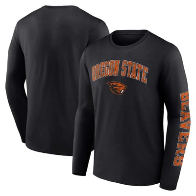 Oregon State Beavers Fanatics Distressed Arch Over Logo Long Sleeve T-Shirt - Black