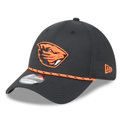  Oregon State Beavers New Era Performance Rope 39THIRTY Stretch Hat - Black