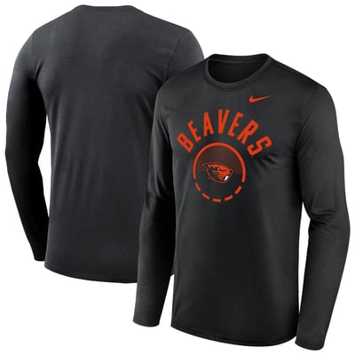Oregon State Beavers Nike Basketball Shoot Around Dri-FIT Legend Long Sleeve T-Shirt - Black