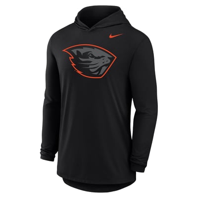  Oregon State Beavers Nike Tri-Blend Dri-FIT Long Sleeve Hooded T-Shirt - Black
