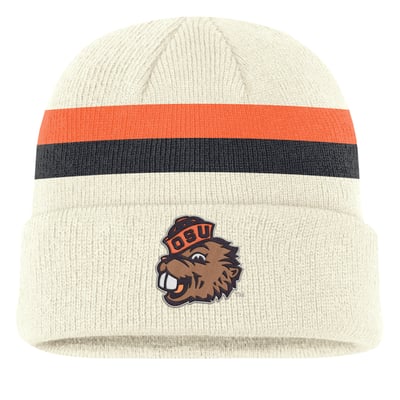 Oregon State Beavers Nike Legacy Lettered Cuffed Knit Hat - Cream