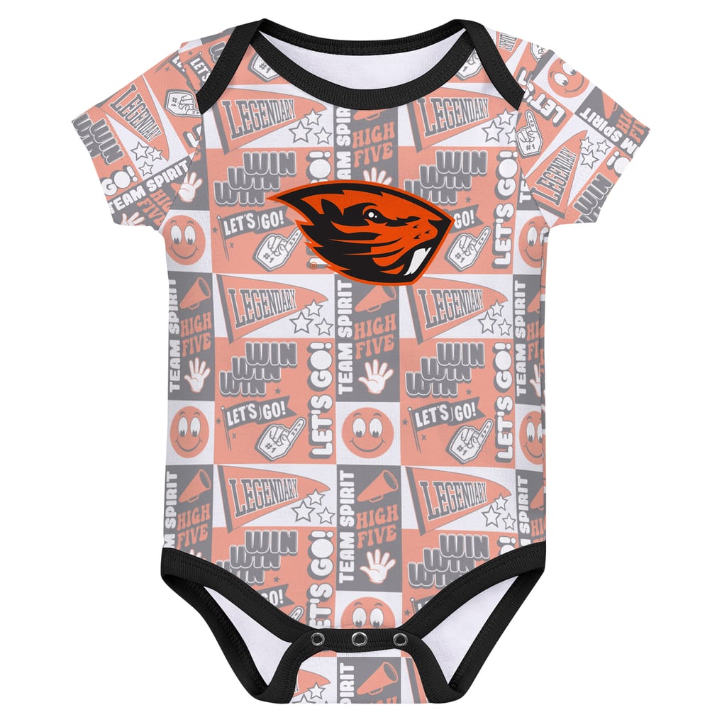 Oregon State Beavers Newborn Sunday Comics 3-Pack Bodysuit Set - Black