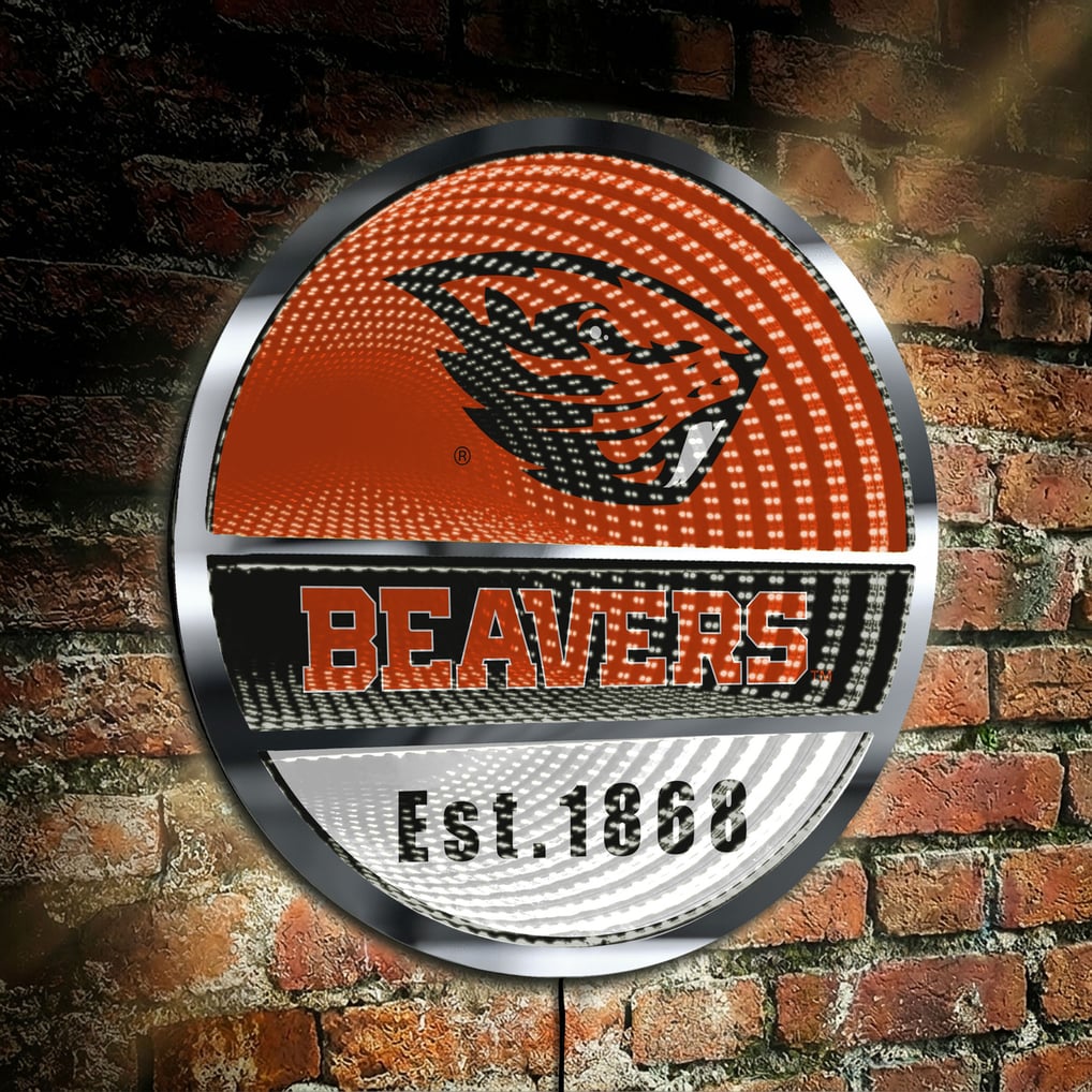 Oregon State Beavers Three-Cell Circular Infinity Light