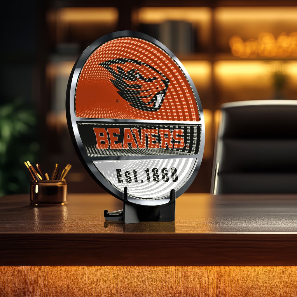 Oregon State Beavers Three-Cell Circular Infinity Light