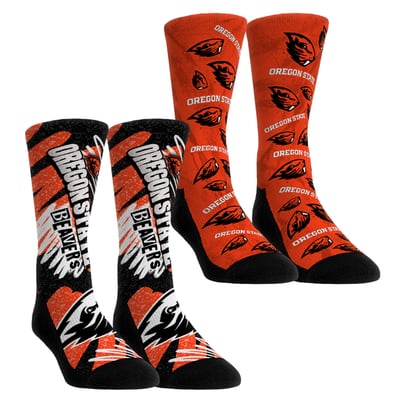 Oregon State Beavers Rock Em Unisex Two-Piece Team Blast Crew Socks Set