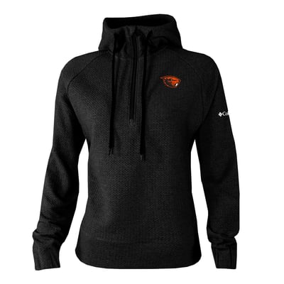  Oregon State Beavers Columbia Women's Swingcraft Fleece Hoodie - Black