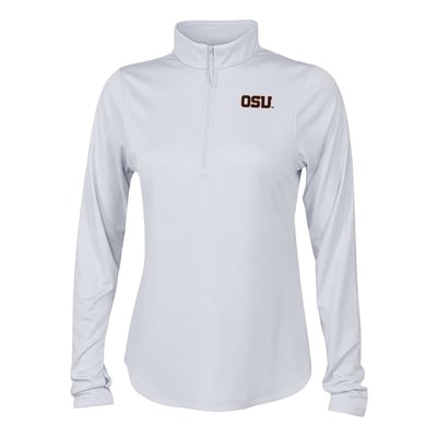  Oregon State Beavers Columbia Women's Fairway Breeze Quarter-Zip Pullover - White